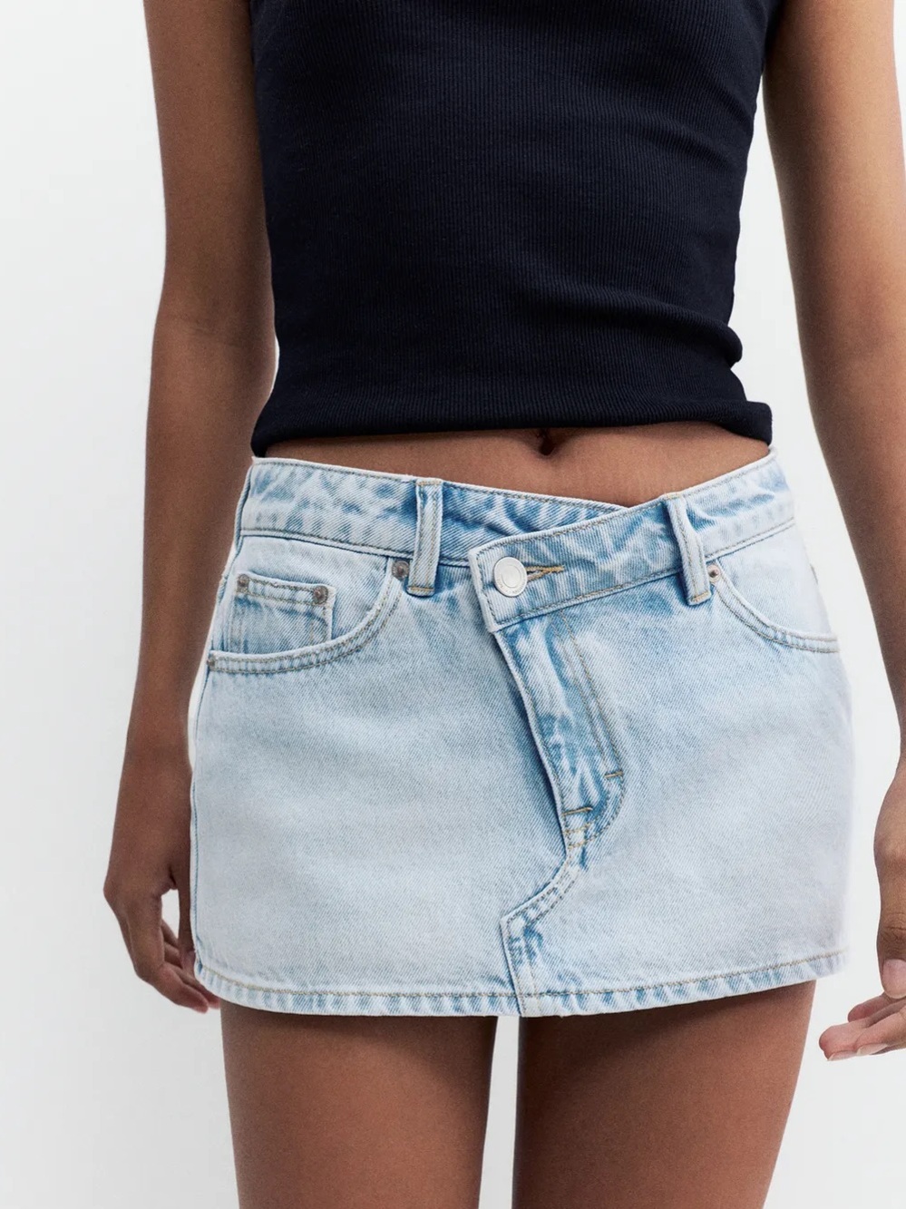 Pull & Bear Denim Crossover Skort